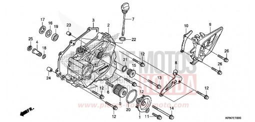L. CRANKCASE COVER CRF250RF de 2015